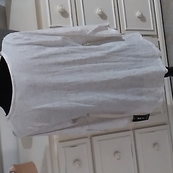 Style & co dressy off-white/cream beige top with 3/4 flaired sleeves, size XL. - Picture 4 of 7